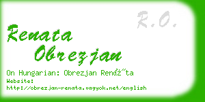 renata obrezjan business card